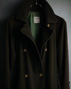 –SPECIAL– "CELINE" 80’s-90’s Triomphe button double breasted long coat