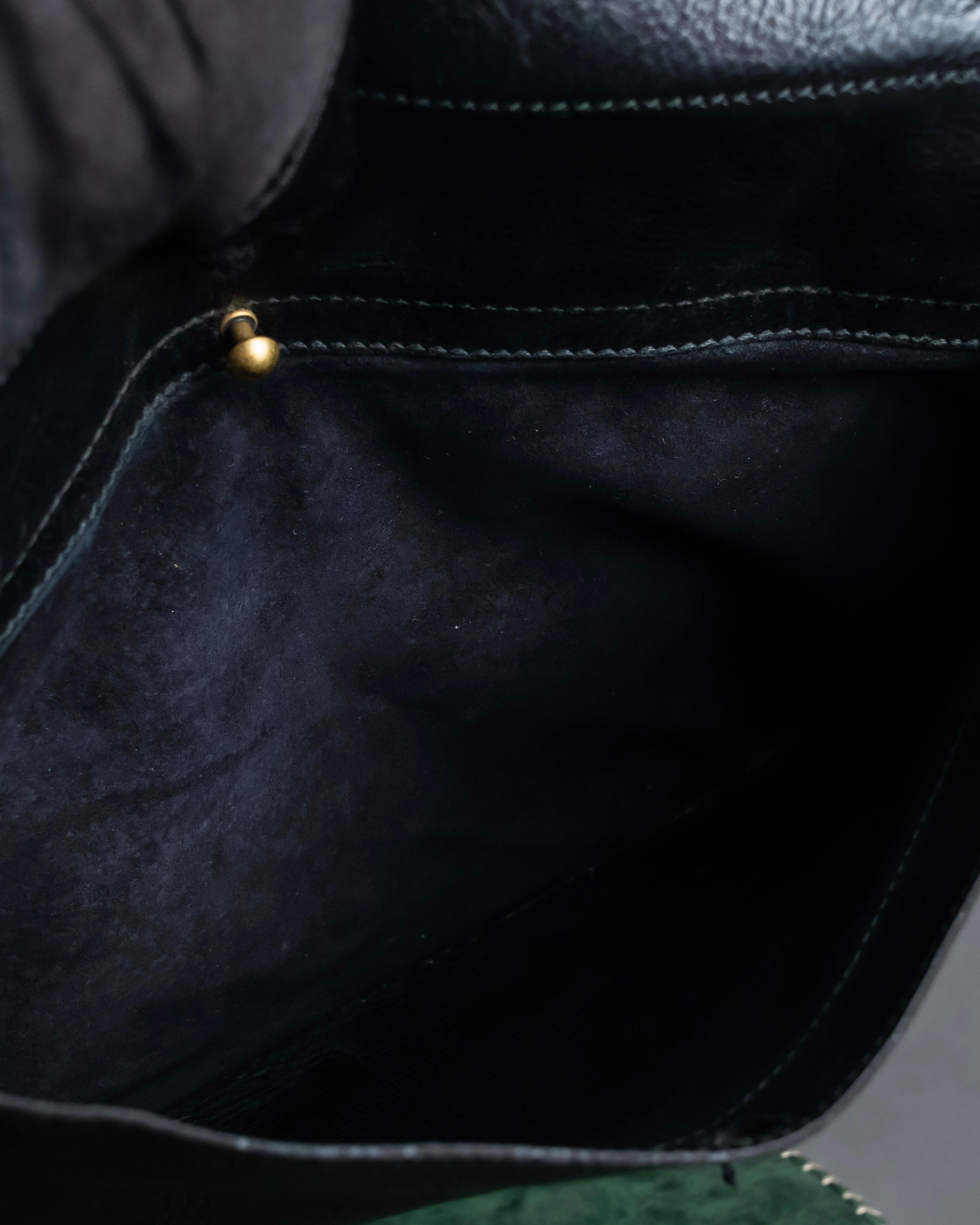 "YVES SAINT LAURENT" Muse to gold metal parts one-handle leather bag