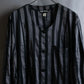 "Vintage thick-pitch stripe round neck jacket"