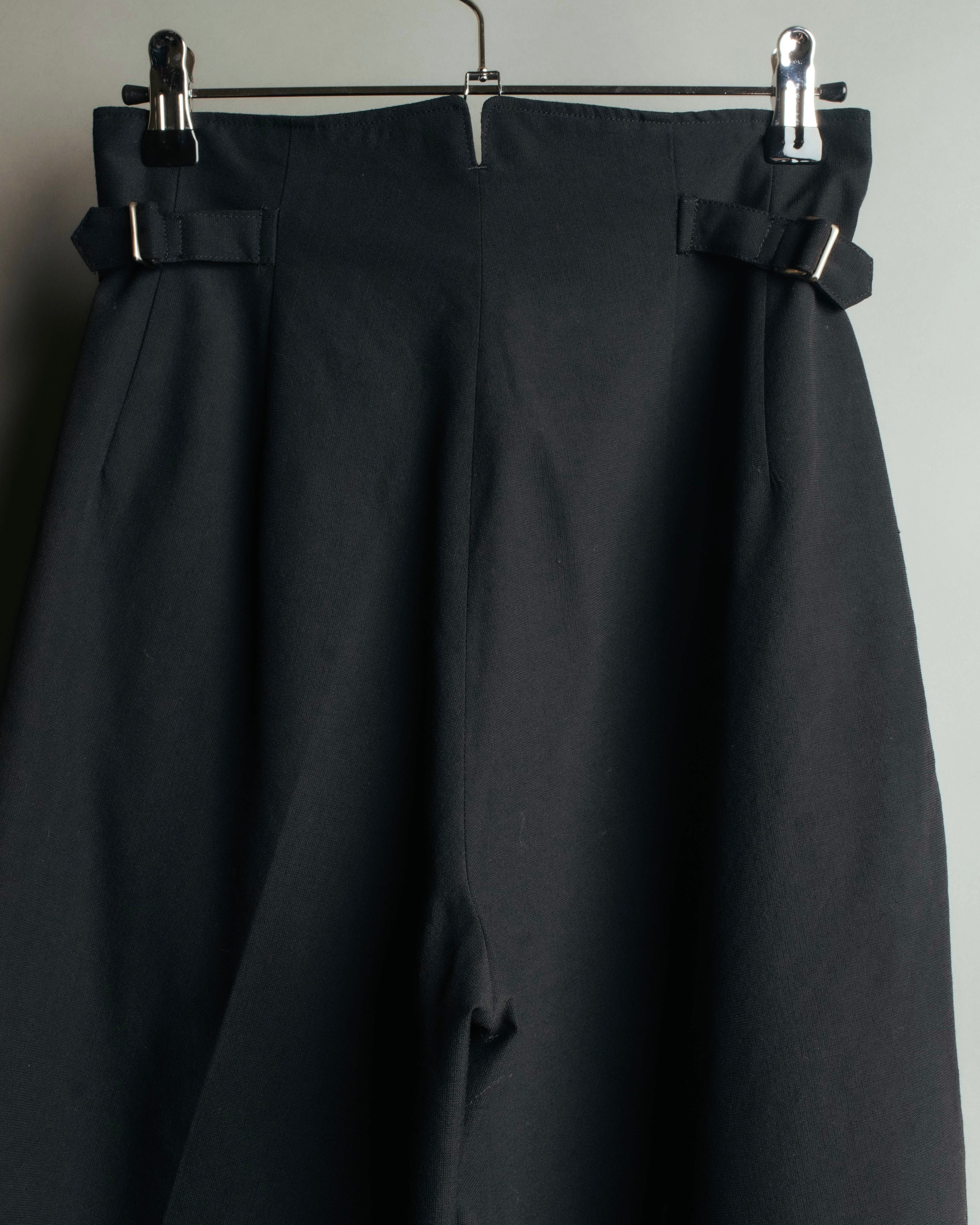 "Y’s" 90's-00's Vintage architectural high-waisted wide tapered wool trousers