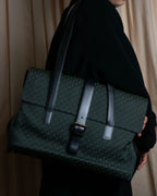 "LOEWE" Anagram pattern combination leather shoulder bag