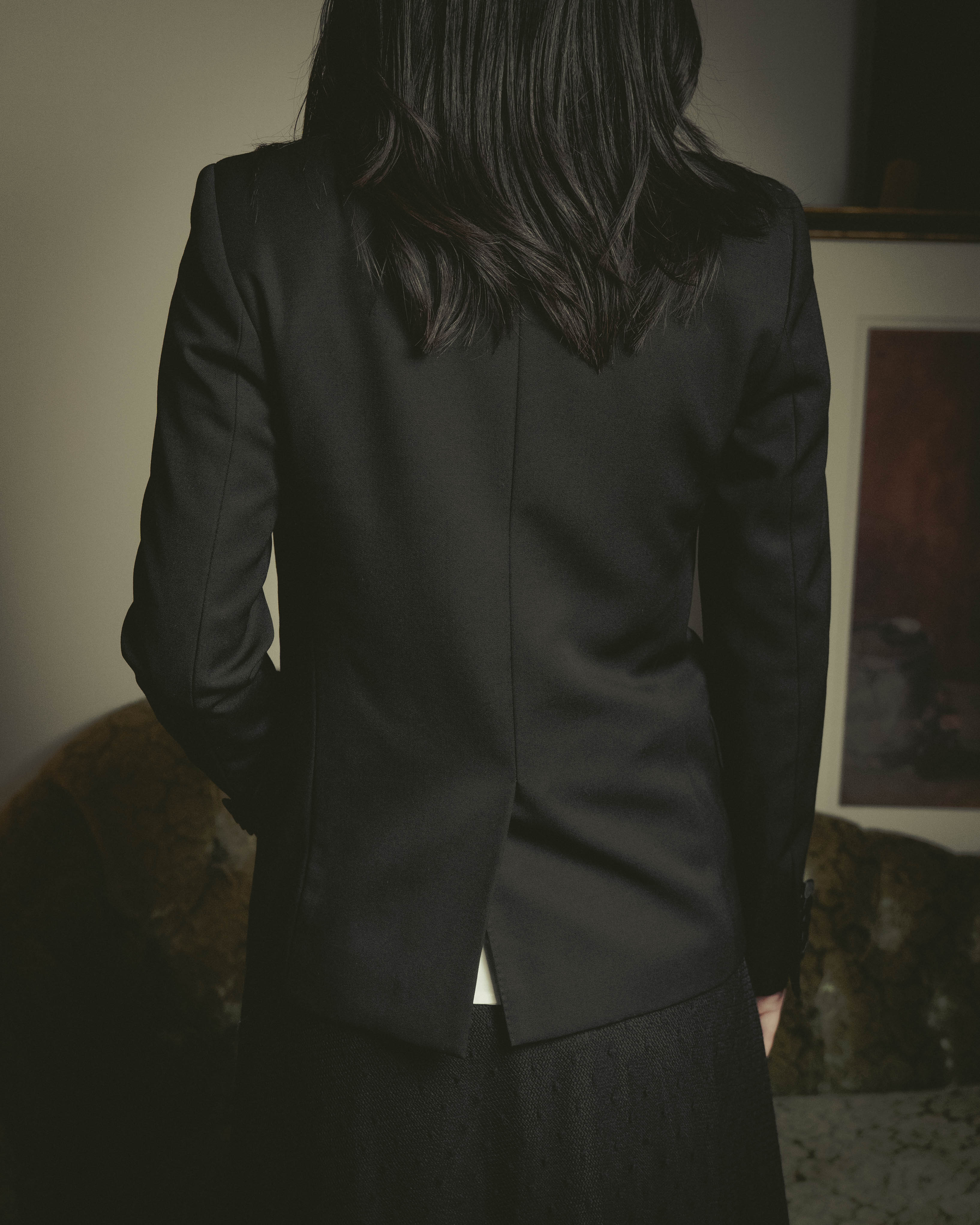 -SPECIAL- “Saint Laurent” 2012-2016 Single-button satin-lapel wool jacket