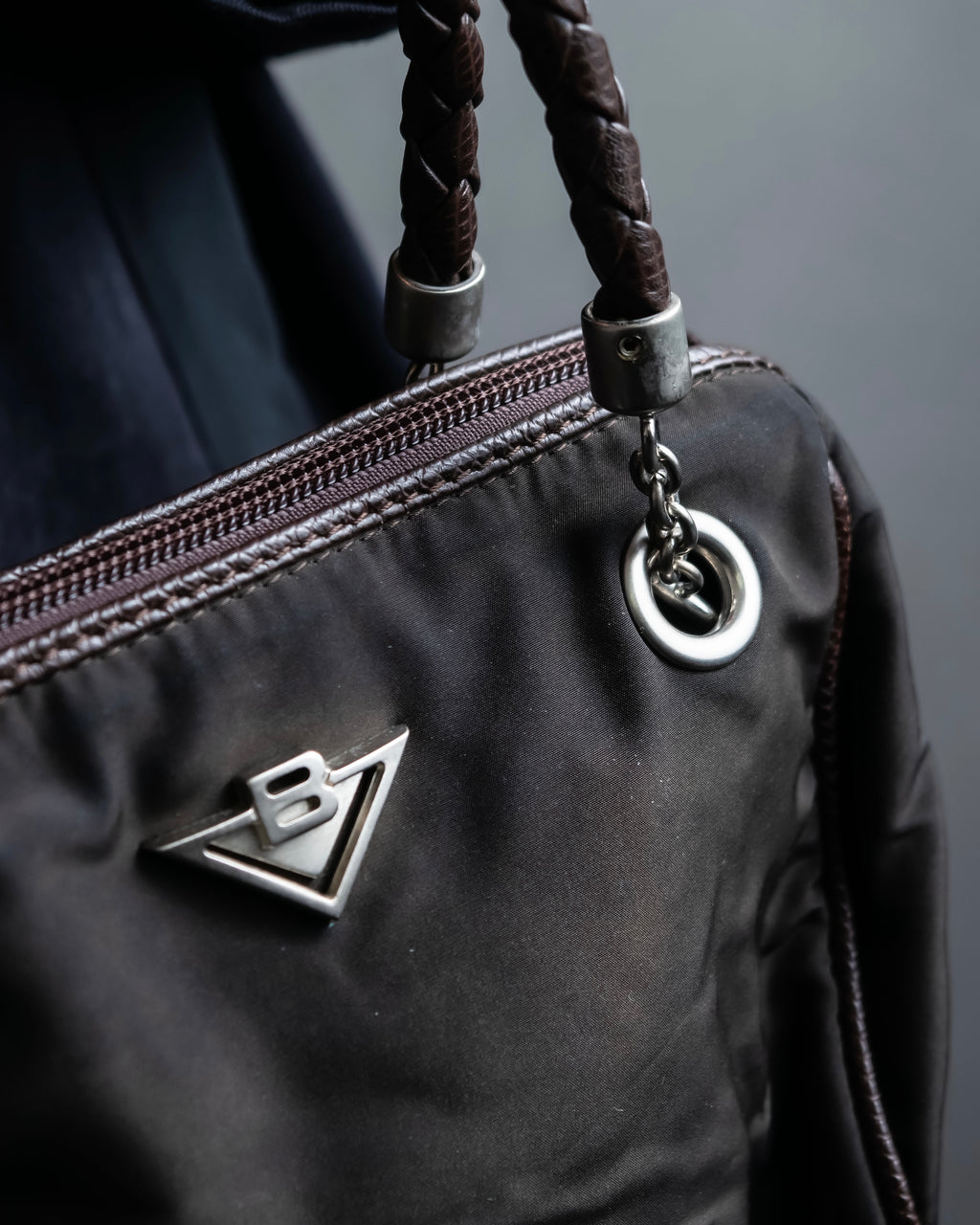 "BOTTEGA VENETA" 2way logo plate nylon bag