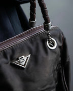 "BOTTEGA VENETA" 2way logo plate nylon bag