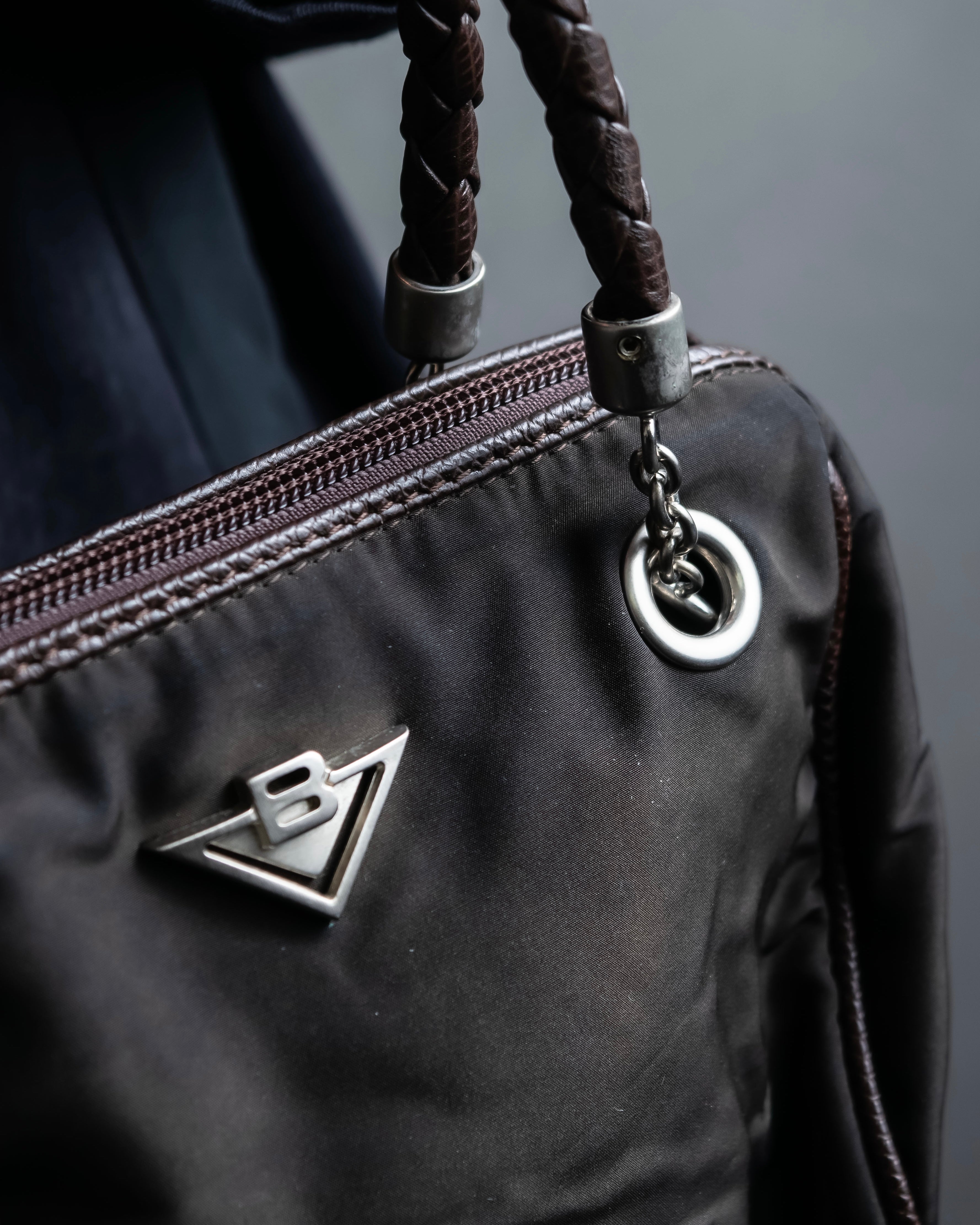 "BOTTEGA VENETA" 2way logo plate nylon bag