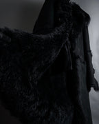 -SPECIAL- "GUCCI" 90's-00's Leather combination fur long coat