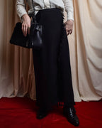 "ISSEY MIYAKE" Organic cutout fringe wrap skirt