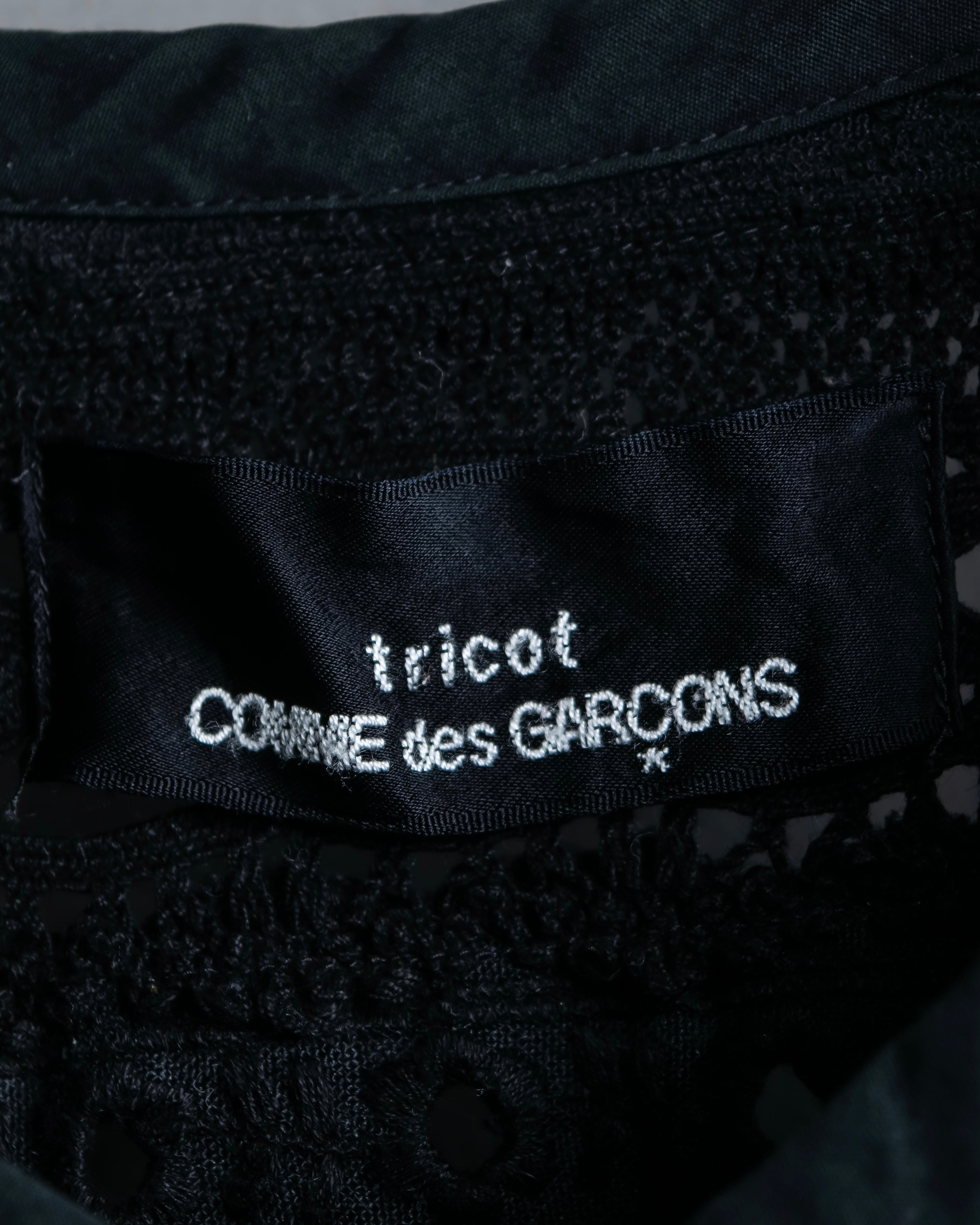 "tricot COMME desGARCONS" Playful fabric Feminine cotton cardigan