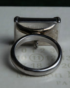 "Maison Martin Margiela" Crystal cut head motif ring＆bangle combination set