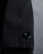 “Christian Dior” 90’s pinstriped four-button long tailored jacket