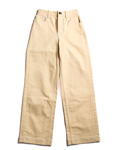 FENDI/ 2018 Slim Straight Silhouette Denim Trousers Light Brown