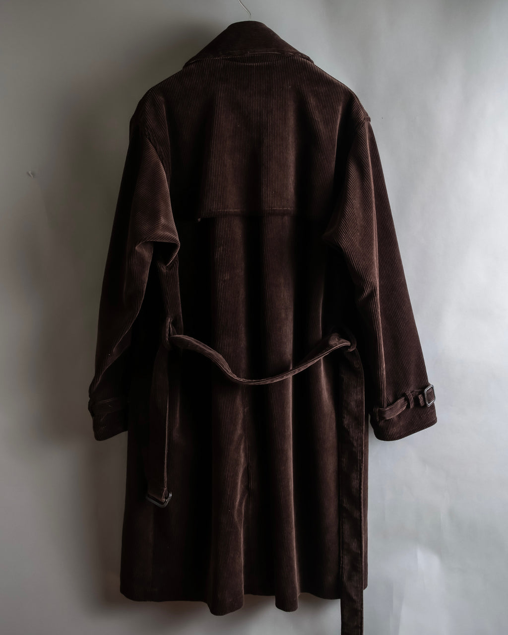 "Barbour" Wide ribbed corduroy maxi-length trench coat