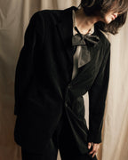 "ARMANI COLLEZIONI" Black corduroy relaxed set up