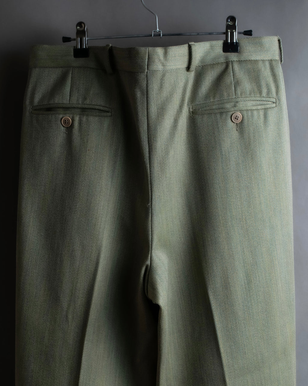 Vintage khaki green wide slacks
