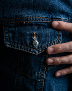 “D&amp;G” Tweed attached bijou button denim jacket