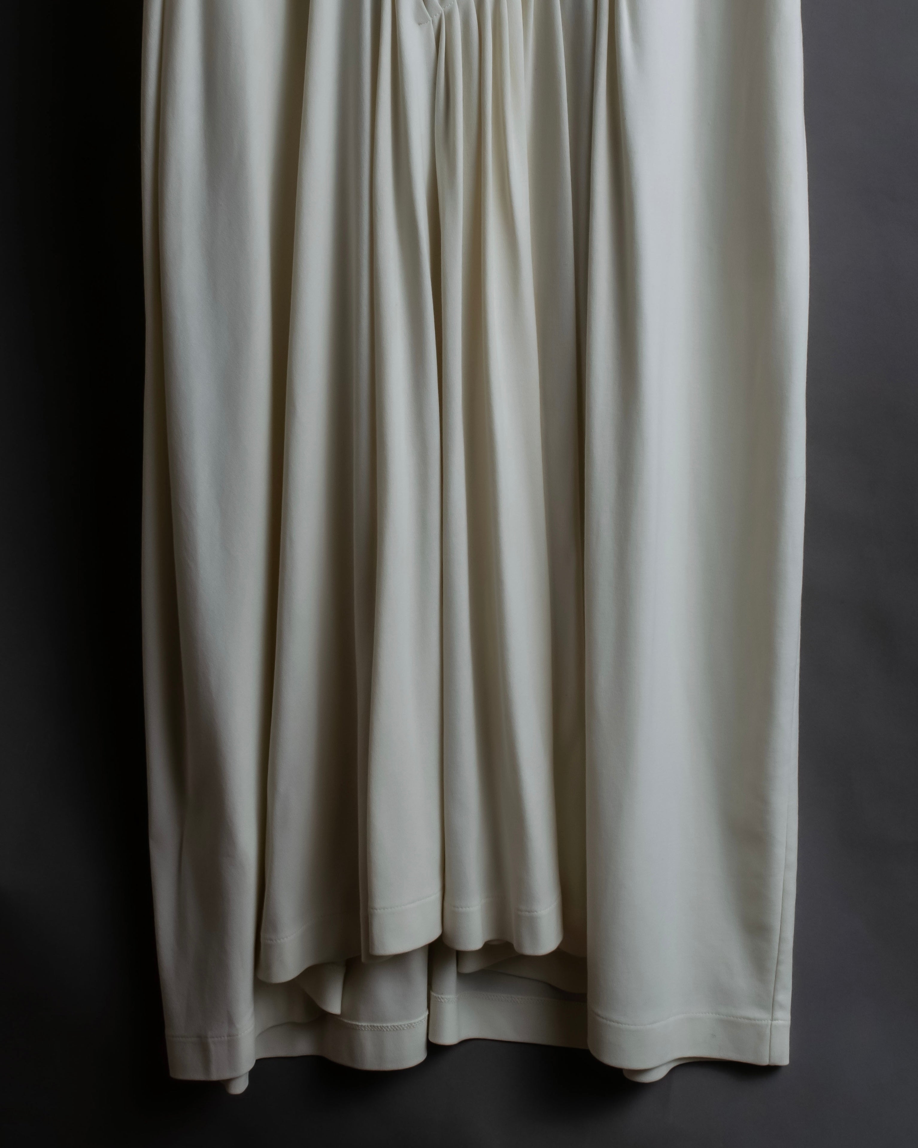"JIL SANDER" Asymmetrical tuck gather detail long dress