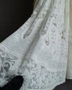 "YOHJI YAMAMOTO" 1992SS eyelet cutwork lace design long skirt