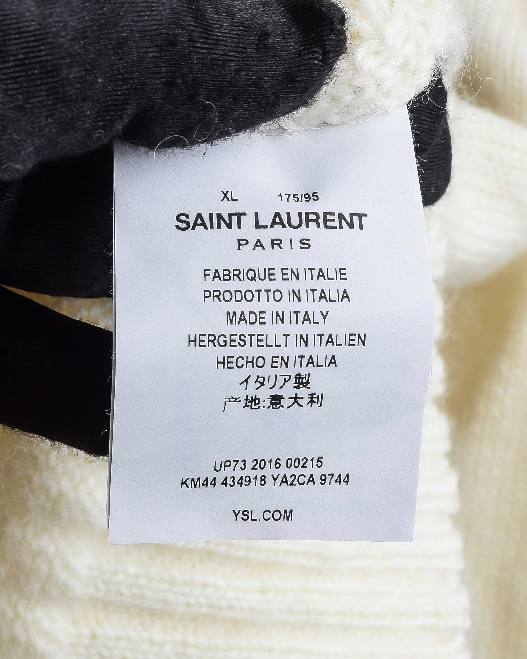 "Saint Laurent" Sequin ribbon design shoulder structure knit