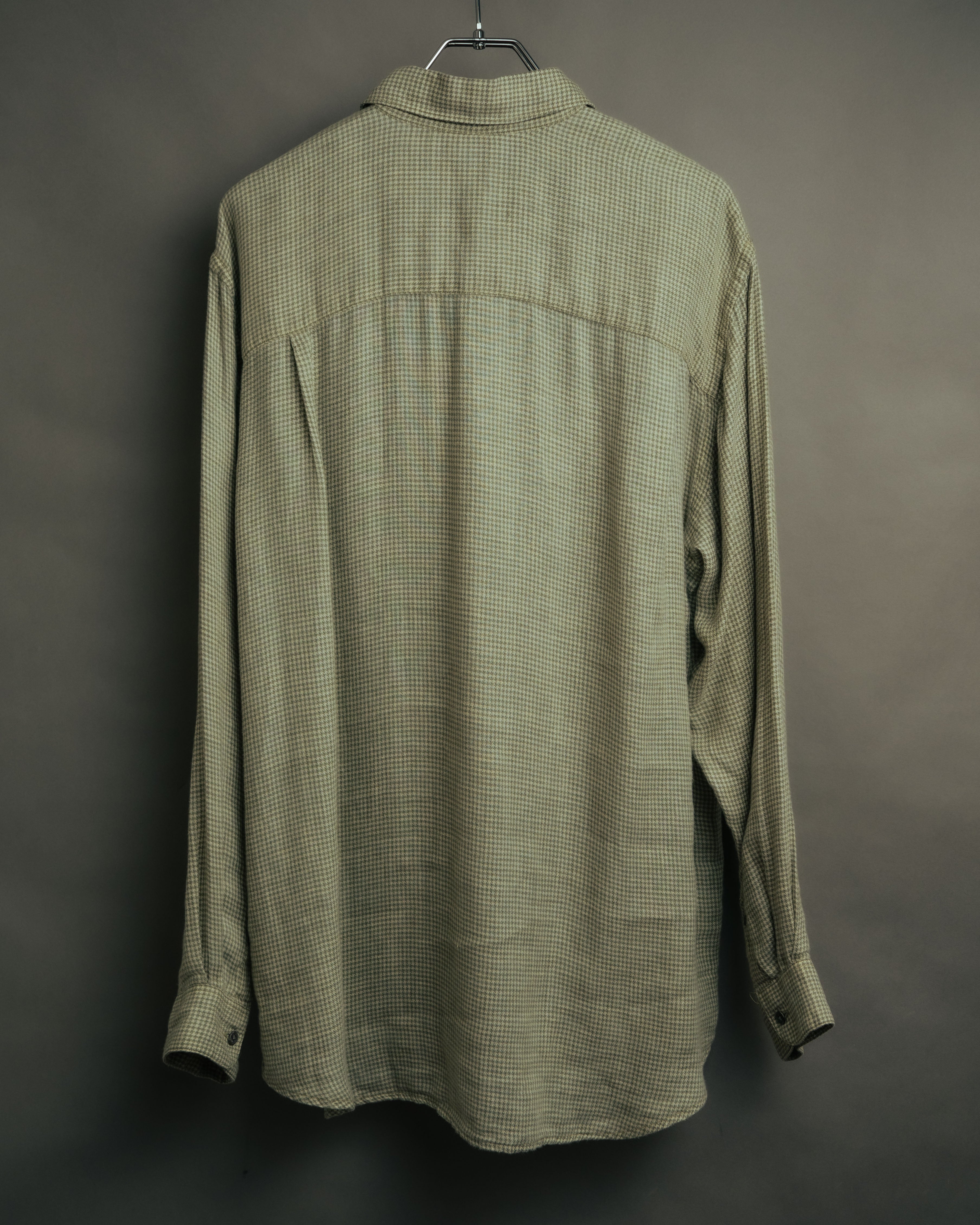 -MOOD Vintage Collections-
90’s Houndstooth linen relaxed shirt