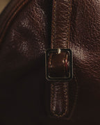 “BALENCIAGA” 80’s rounded dome leather shoulder bag