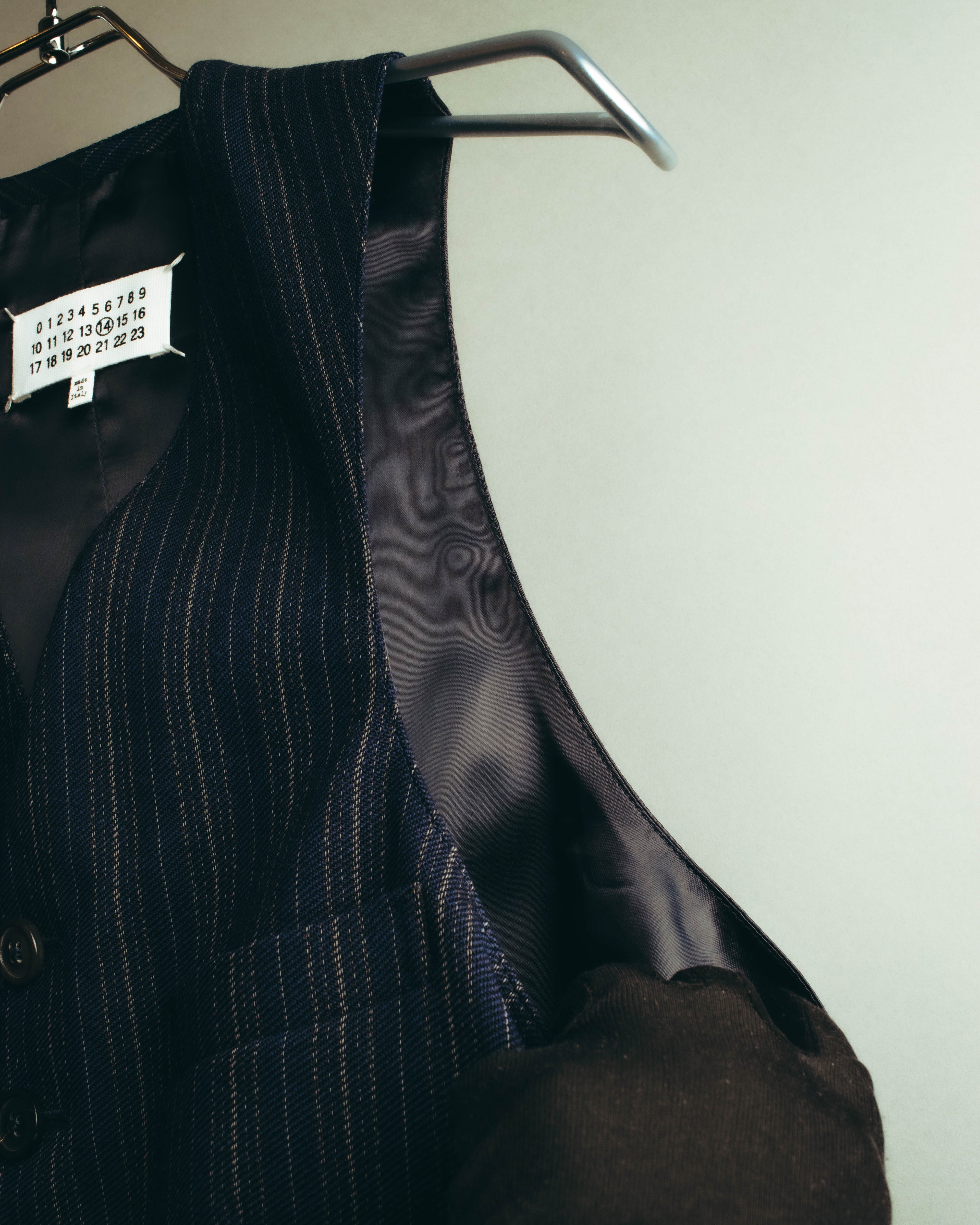 "Maison Margiela" 2018SS Tailored pinstripe wool waistcoat