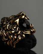 "GUCCI" Michele period lion head gold ring