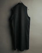 "Jean Paul GAULTIER" 80's-90's Avant-garde sleeveless long gilet coat