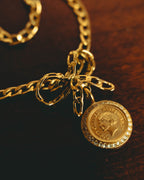 –SPECIAL– "CHANEL" 95AW Jeweled medallion pendant necklace