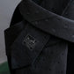 "HERMES" H embroidered pattern silk neck tie