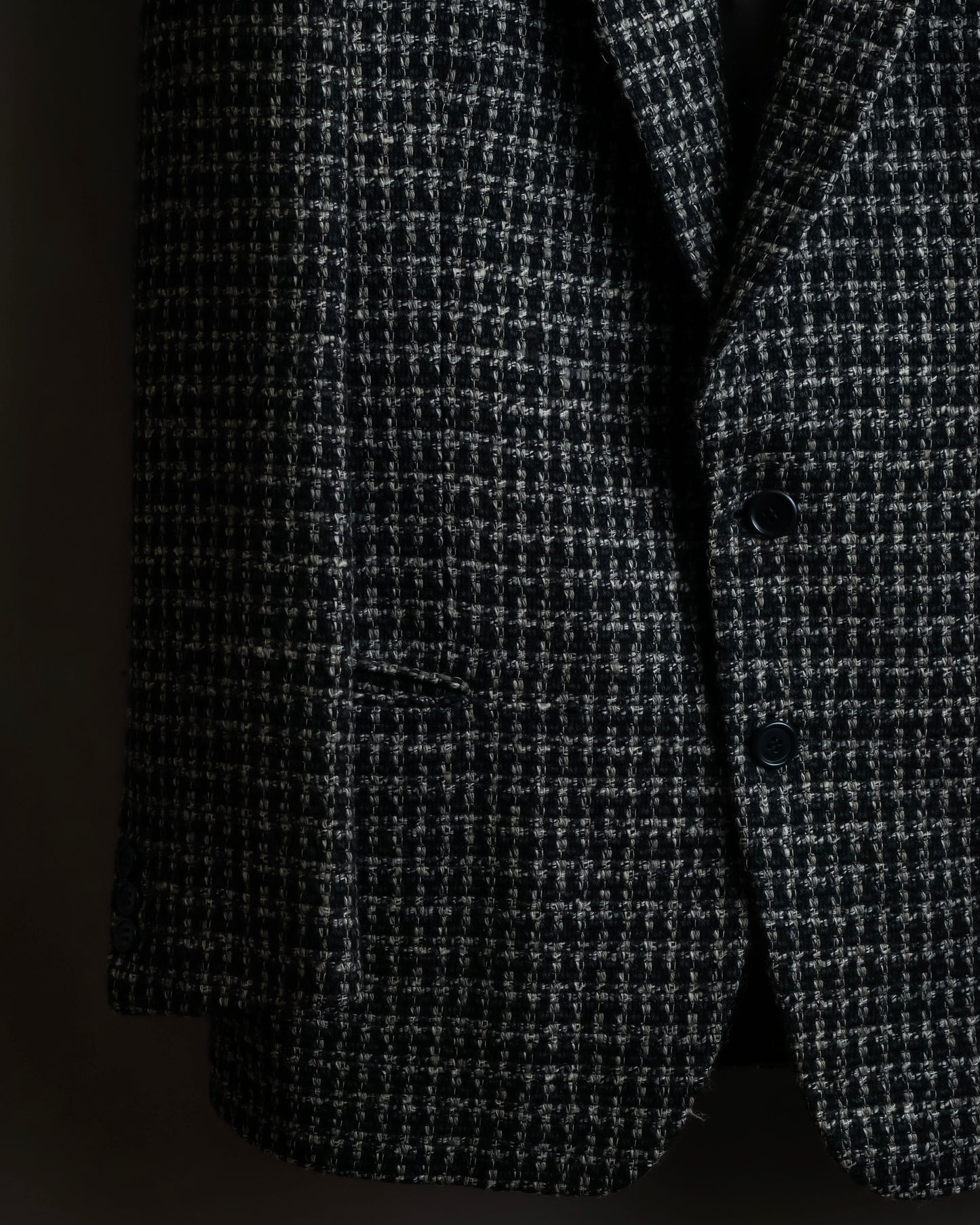 "GIORGIO ARMANI" Twill houndstooth pattern tailored jacket