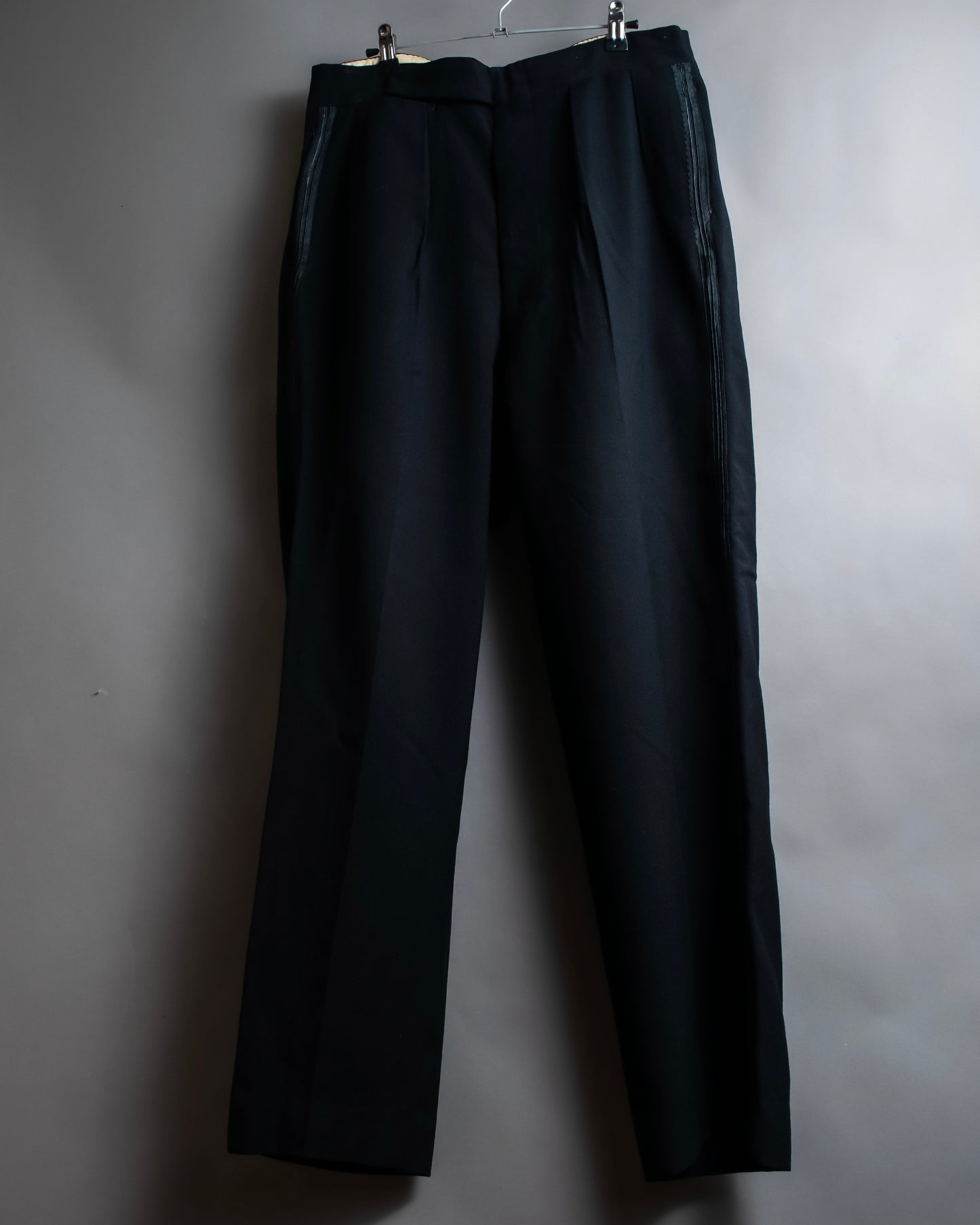 Vintage side line design wide tapered slacks