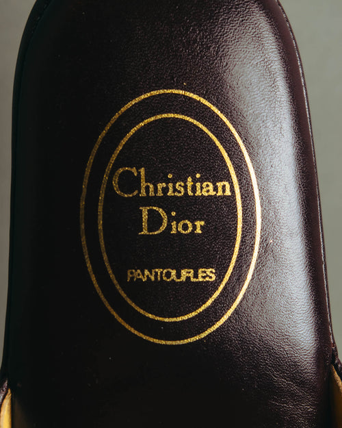 “Christian Dior” 80’s-90’s Leather bit mule slippers
