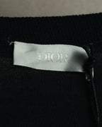 "DIOR" 2010's Minimal bee embroidered wool crewneck sweater