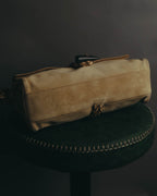 “Burberry” 00’s Braided leather handle suede shoulder bag