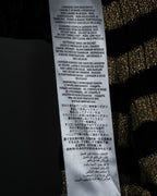 "GUCCI" 17-18aw striped lurex emblem knit sweater