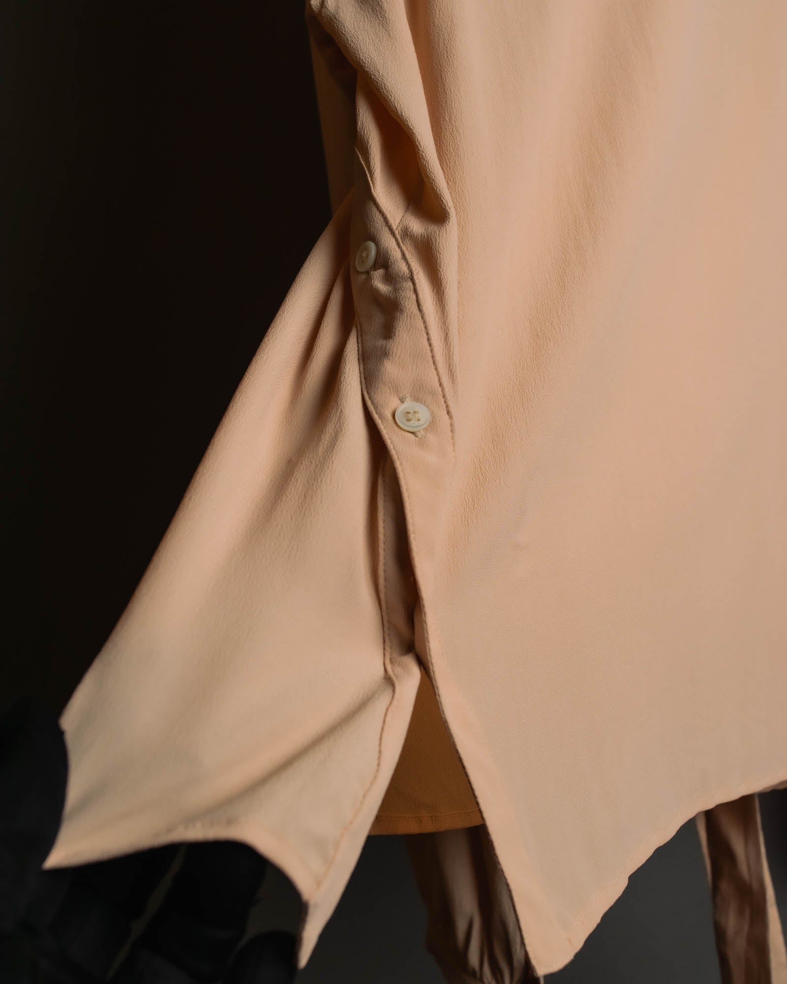 "N°21" 2020's Asymmetric bow tie acetate silk blouse