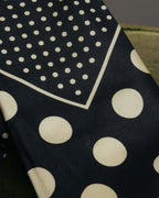 "Jean Paul Gaultier Paris" 90's-00's Graphic dotted silk neck scarf
