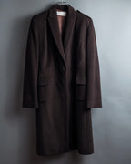 "VALENTINO" Shaped silhouette mocha brown chester coat