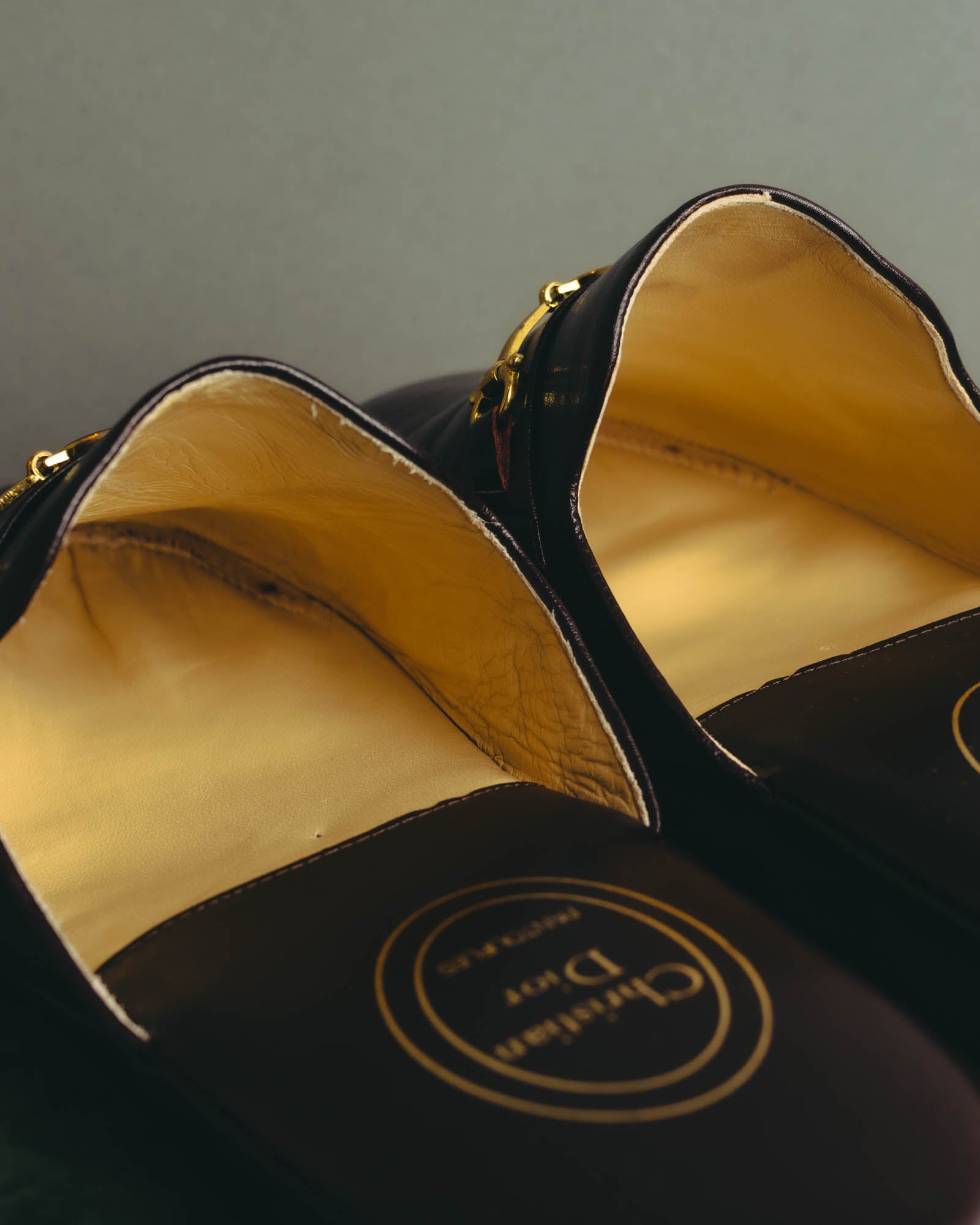 “Christian Dior” 80’s-90’s Leather bit mule slippers