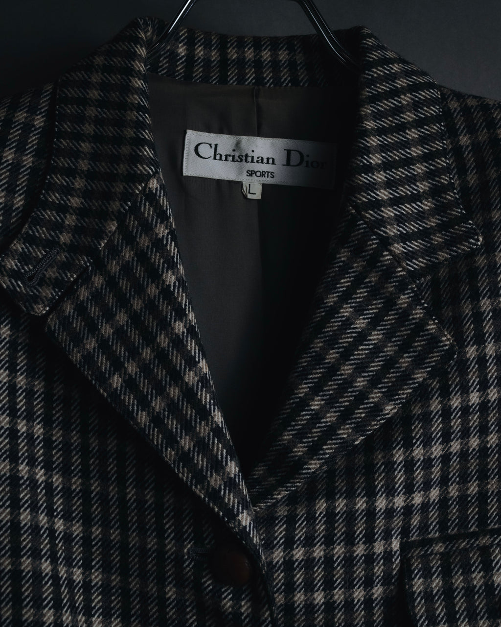 "Christian Dior SPORTS" 80’s-90’s british check tweed jacket