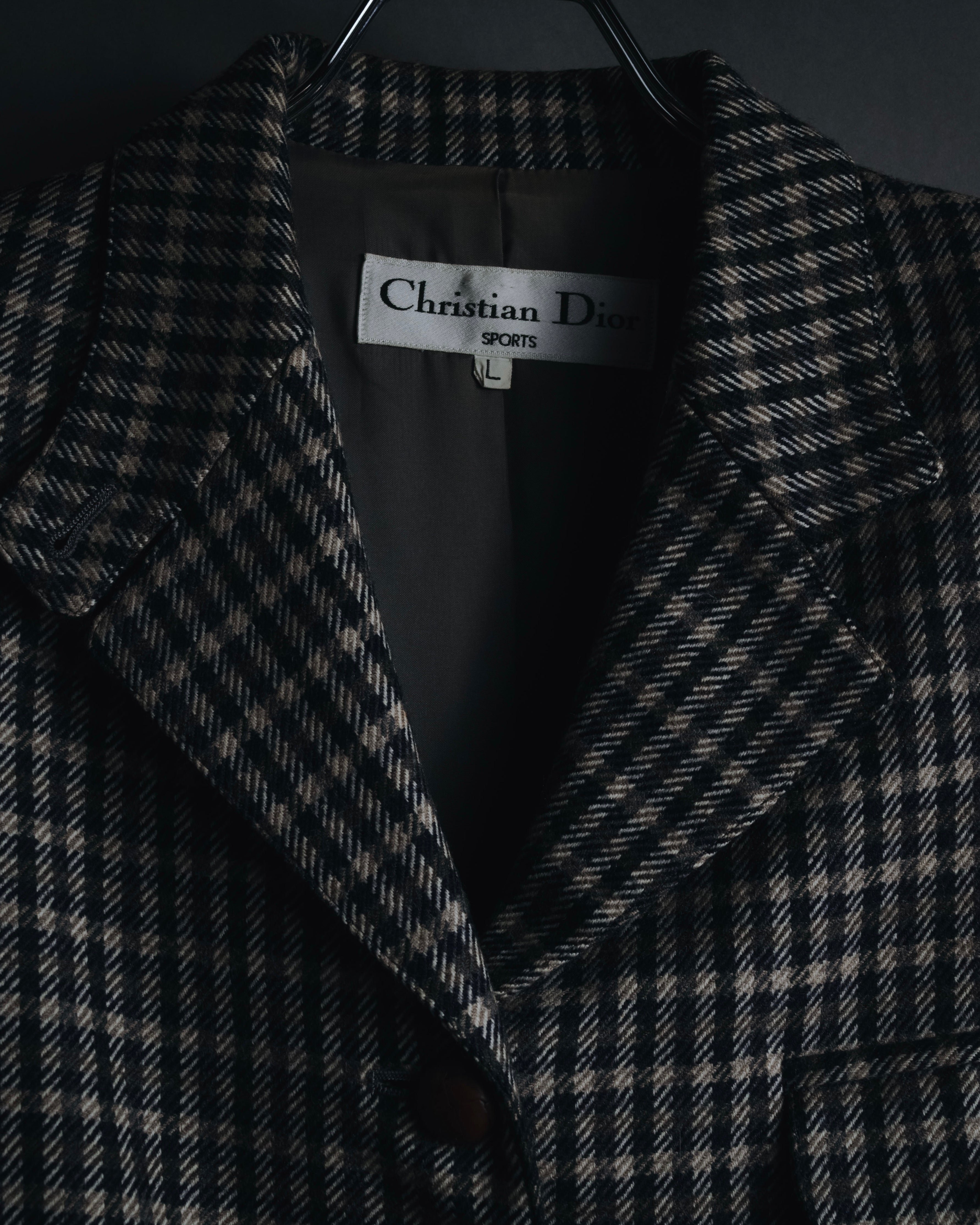 "Christian Dior SPORTS" 80’s-90’s british check tweed jacket