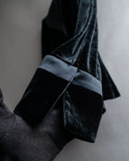 "ARMANI COLLEZIONI" Satin switched design velvet jacket