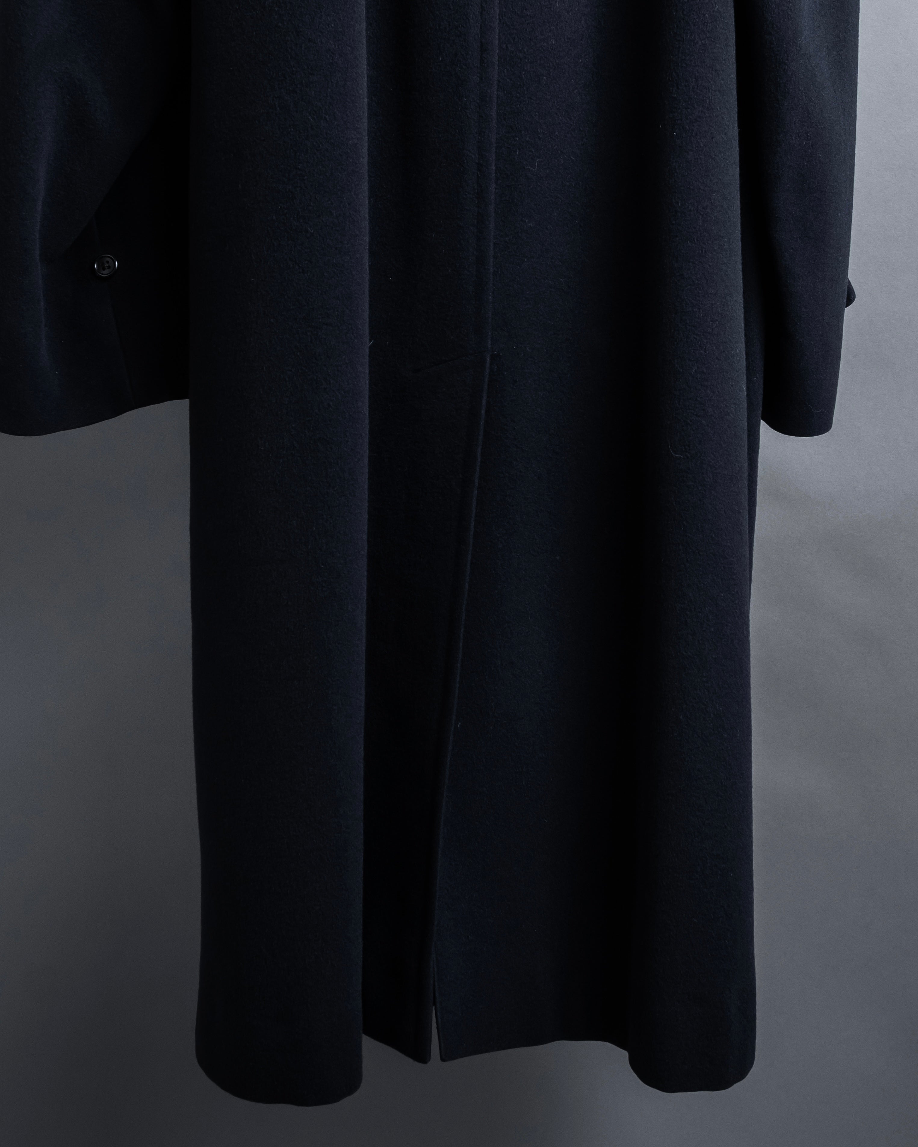 "BURBERRYS" High density wool stand collar coat