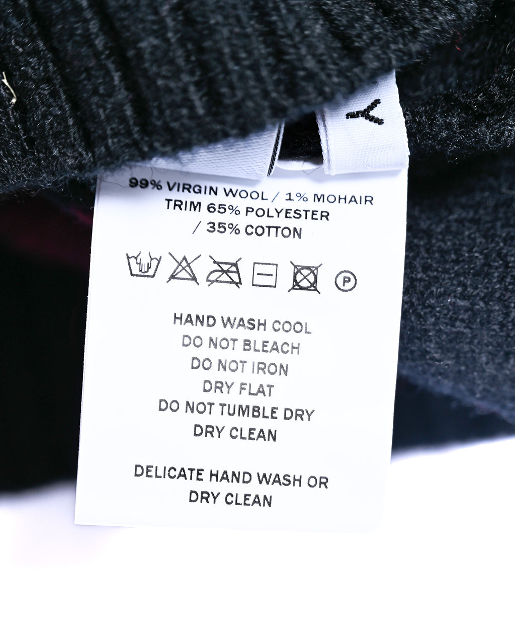 Molly Goddard/ Argyle Lambswool & Mohair Cardigan Black & Pink
