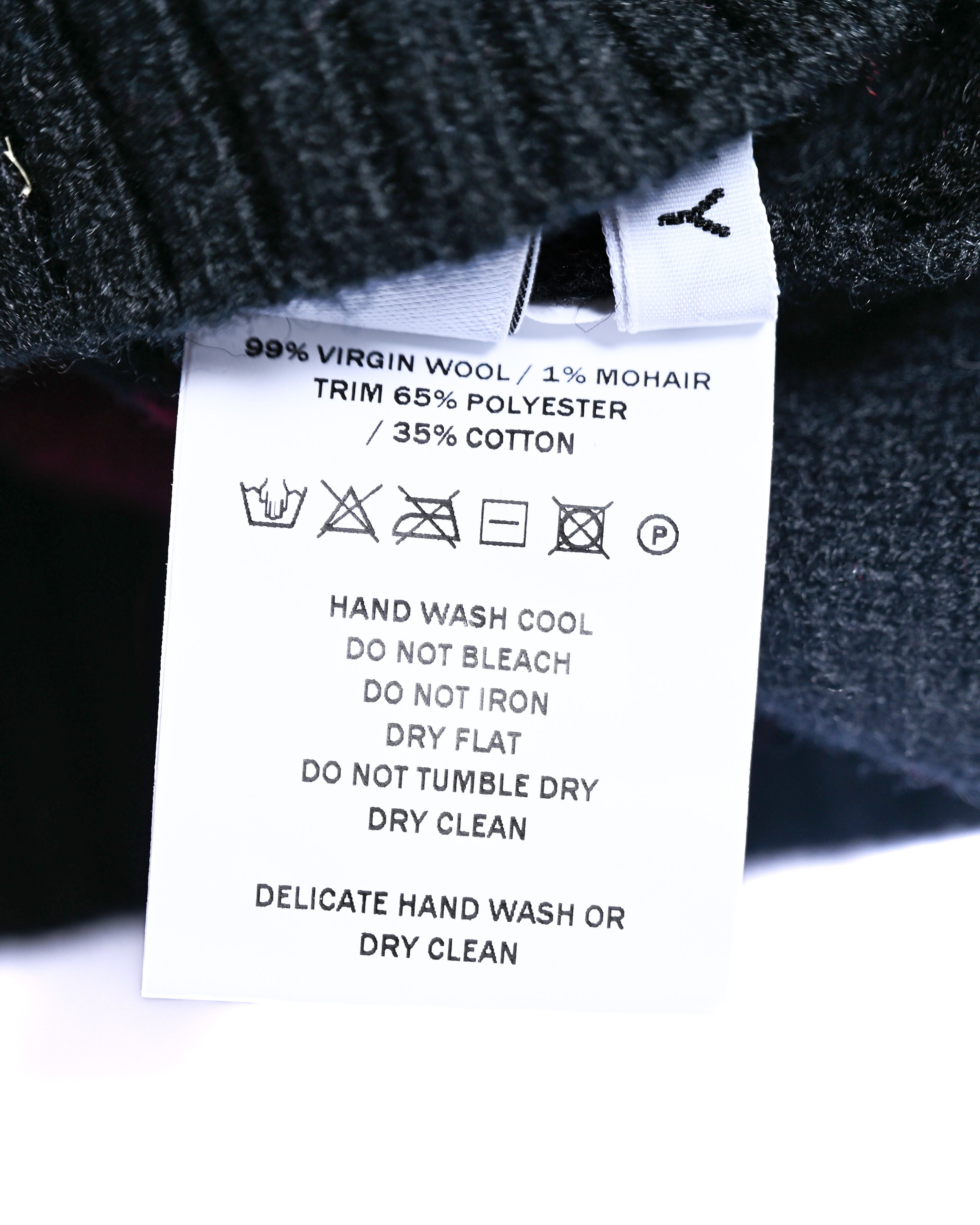 Molly Goddard/ Argyle Lambswool & Mohair Cardigan Black & Pink