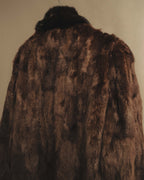"ROBERTO VALENTINO" Reversible brown fur coat