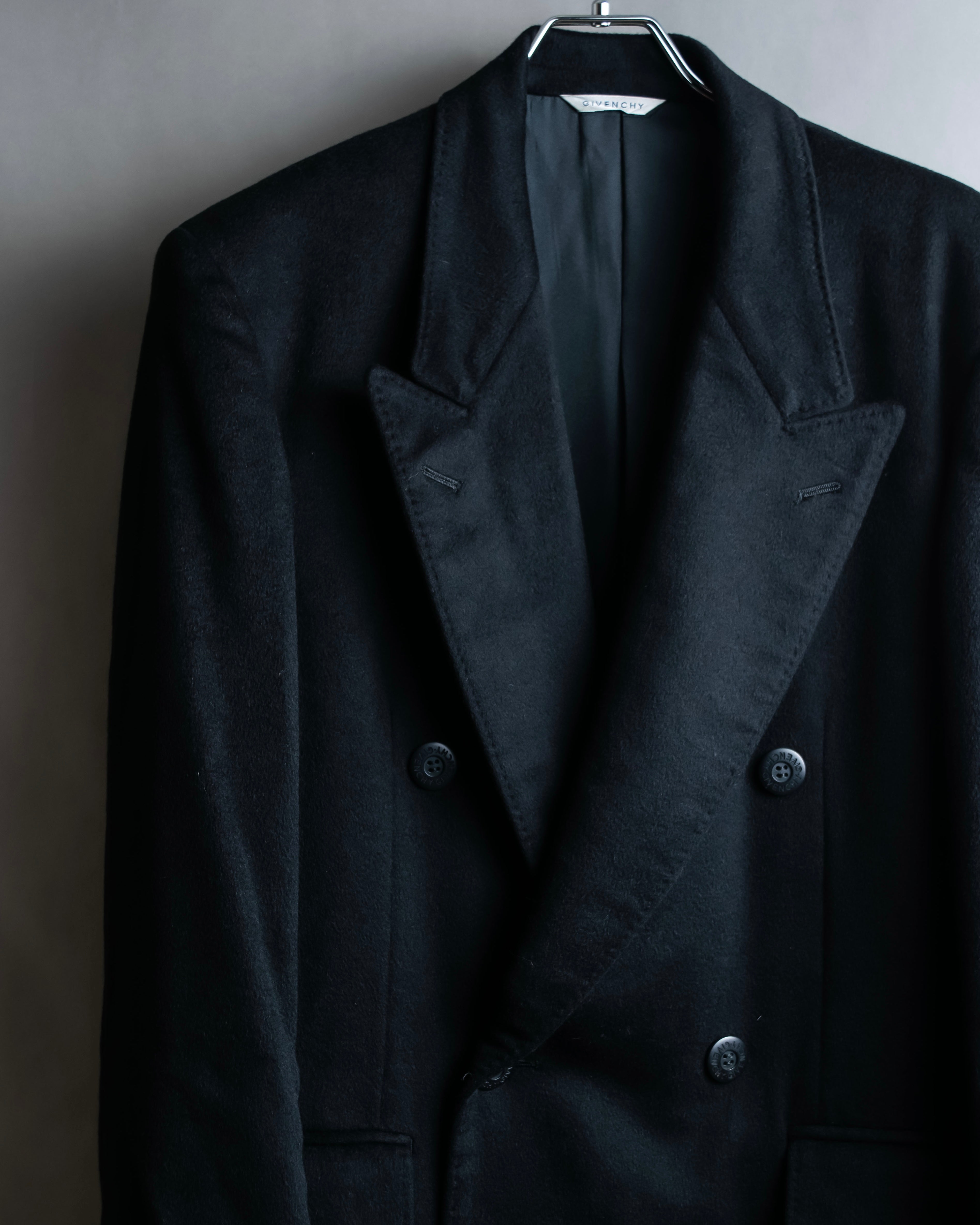 "MONSIEUR GIVENCHY" Double-breasted cashmere blend chesterfield coat