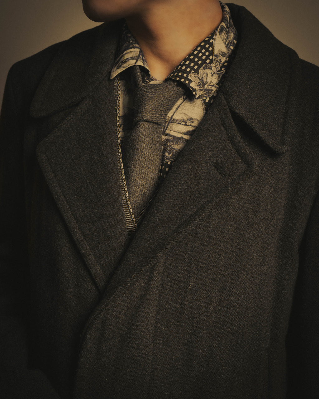 -SPECIAL- “Maison Martin Margiela” 2011-2014 Short wool blend chesterfield coat