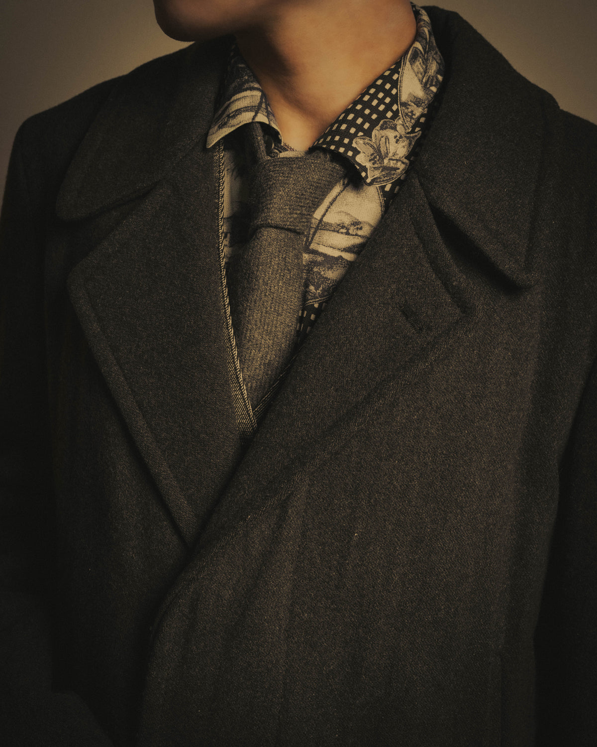 -SPECIAL- “Maison Martin Margiela” 2011-2014 Short wool blend chesterfield coat