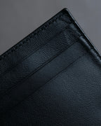 "BALENCIAGA" Logo motif money clip bi-fold wallet